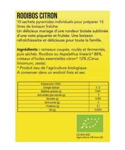 Thé Glacé - Rooibos citron BIO, 10 sachets